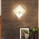GobekUsa Halo LED Wall Sconce Lighting - Minimalistic Acrylic Light in White for Living Room
