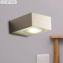 GobekUsa Modern Square LED Sconce Light Fixture for Bedroom Wall - Aluminum, Warm/White Light, Black/Silver