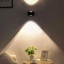 GobekUsa Modern Square LED Sconce Light Fixture for Bedroom Wall - Aluminum, Warm/White Light, Black/Silver