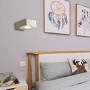 GobekUsa Modern Square LED Sconce Light Fixture for Bedroom Wall - Aluminum, Warm/White Light, Black/Silver