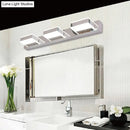GobekUsa Modern Square LED Vanity Sconce with Stainless Steel & White Chrome Finish for Bath