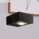 GobekUsa Modern Square LED Sconce Light Fixture for Bedroom Wall - Aluminum, Warm/White Light, Black/Silver