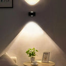 GobekUsa Modern Square LED Sconce Light Fixture for Bedroom Wall - Aluminum, Warm/White Light, Black/Silver