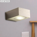 GobekUsa Modern Square LED Sconce Light Fixture for Bedroom Wall - Aluminum, Warm/White Light, Black/Silver