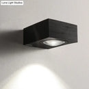 GobekUsa Modern Square LED Sconce Light Fixture for Bedroom Wall - Aluminum, Warm/White Light, Black/Silver