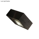 GobekUsa Modern Square LED Sconce Light Fixture for Bedroom Wall - Aluminum, Warm/White Light, Black/Silver