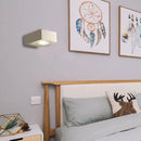 GobekUsa Modern Square LED Sconce Light Fixture for Bedroom Wall - Aluminum, Warm/White Light, Black/Silver