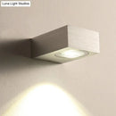 GobekUsa Modern Square LED Sconce Light Fixture for Bedroom Wall - Aluminum, Warm/White Light, Black/Silver