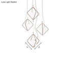 GobekUsa Modern Square Suspension Light with Metal & Glass Orb Shade in White – Ideal for Living Room