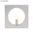 GobekUsa Modern Square Wall Mounted Bedside Light in Black/White - Single Light Design