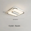 GobekUsa Crystal Bladeless Ceiling Fan Light Chandelier LED Silent Electric Ventilator