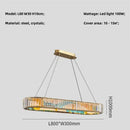 GobekUsa Circle Steel LED Pendant Chandelier, Modern Dimmable Lighting for Living Room Home Decor
