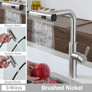 GobekUsa 3 Functions Kitchen Faucet - Flexible Pull Out Mixer Tap with 360° Sprayer