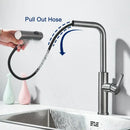 GobekUsa 3 Functions Kitchen Faucet - Flexible Pull Out Mixer Tap with 360° Sprayer