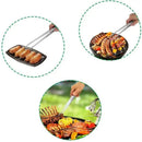 Modern stainless steel bbq tongs kitchen cooking clip with textured grip by Decorbites