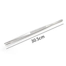 Modern stainless steel bbq tongs kitchen cooking clip with textured grip by Decorbites