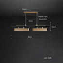 GobekUsa Brushed Gold Stainless Steel Long Pendant Lamp for Dining Room & Bar Decor