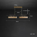 GobekUsa Brushed Gold Stainless Steel Long Pendant Lamp for Dining Room & Bar Decor