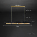 GobekUsa Brushed Gold Stainless Steel Long Pendant Lamp for Dining Room & Bar Decor