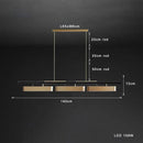 GobekUsa Brushed Gold Stainless Steel Long Pendant Lamp for Dining Room & Bar Decor