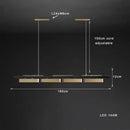 GobekUsa Brushed Gold Stainless Steel Long Pendant Lamp for Dining Room & Bar Decor