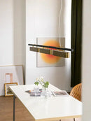 GobekUsa Brushed Gold Stainless Steel Long Pendant Lamp for Dining Room & Bar Decor