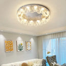 GobekUsa LED Ceiling Light Stainless Steel Glass Parlor Bedroom Fixture