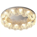 GobekUsa LED Ceiling Light Stainless Steel Glass Parlor Bedroom Fixture