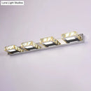 GobekUsa Modern Stainless Steel Crystal Vanity Sconce - 3/4 Light Beveled Design for Round/Square Bathroom Wall Mount