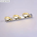 GobekUsa Modern Stainless Steel Crystal Vanity Sconce - 3/4 Light Beveled Design for Round/Square Bathroom Wall Mount