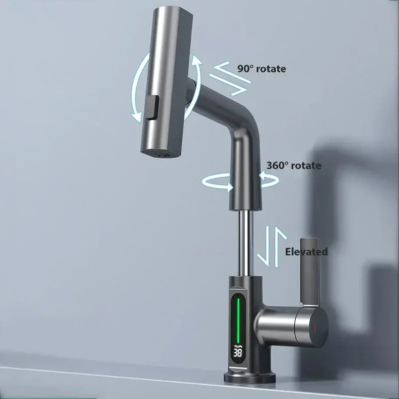 GobekUsa Digital Display Basin Faucet with Temperature Control, photo 5 of 10