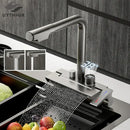 GobekUsa Digital Display Pull Out Kitchen Faucet - Single Hole Temperature Mixer