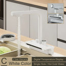 GobekUsa Digital Display Pull Out Kitchen Faucet - Single Hole Temperature Mixer
