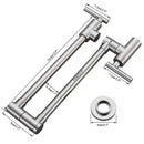 GobekUsa Double Joint Spout Brass Kitchen Faucet, Single Hole Two Handle Swing Arm
