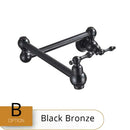 GobekUsa Double Joint Spout Brass Kitchen Faucet, Single Hole Two Handle Swing Arm