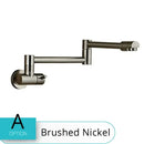 GobekUsa Double Joint Spout Brass Kitchen Faucet, Single Hole Two Handle Swing Arm