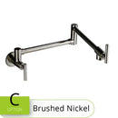 GobekUsa Double Joint Spout Brass Kitchen Faucet, Single Hole Two Handle Swing Arm