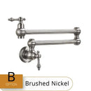 GobekUsa Double Joint Spout Brass Kitchen Faucet, Single Hole Two Handle Swing Arm