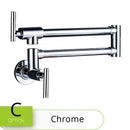GobekUsa Double Joint Spout Brass Kitchen Faucet, Single Hole Two Handle Swing Arm