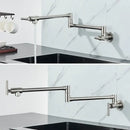 GobekUsa Double Joint Spout Brass Kitchen Faucet, Single Hole Two Handle Swing Arm