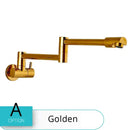 GobekUsa Double Joint Spout Brass Kitchen Faucet, Single Hole Two Handle Swing Arm