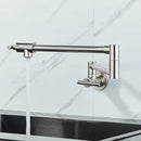 GobekUsa Double Joint Spout Brass Kitchen Faucet, Single Hole Two Handle Swing Arm