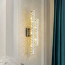 GobekUsa Modern Stainless-Steel LED Wall Mount Light with K9 Crystal Accent - Perfect for Living Room
