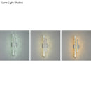 GobekUsa Modern Stainless-Steel LED Wall Mount Light with K9 Crystal Accent - Perfect for Living Room