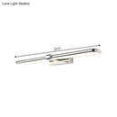 GobekUsa Modern Stainless Steel LED Wall Lamp with Acrylic Oval Shade - Chrome Vanity Lighting Fixture, 16"/19.5" Width