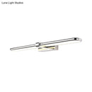 GobekUsa Modern Stainless Steel LED Wall Lamp with Acrylic Oval Shade - Chrome Vanity Lighting Fixture, 16"/19.5" Width