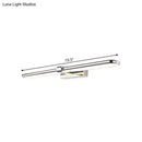 GobekUsa Modern Stainless Steel LED Wall Lamp with Acrylic Oval Shade - Chrome Vanity Lighting Fixture, 16"/19.5" Width
