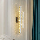 GobekUsa Modern Stainless-Steel LED Wall Mount Light with K9 Crystal Accent - Perfect for Living Room