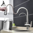 GobekUsa Crane Kitchen Faucet Three Ways Sink Mixer WF-0195