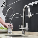 GobekUsa Crane Kitchen Faucet Three Ways Sink Mixer WF-0195